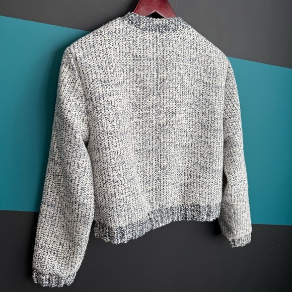 Joie Women's Tweed Bomber Jacket - Black and Gray - Picture 5 of 13